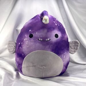 Easton the Angler Fish Squishmallow plush stuffed toy 12" purple tie dye.